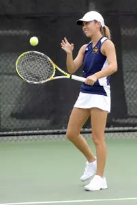Mimi Hamling and Zoe Krohn won their No. 1 doubles match against Duquesne on Sunday.
