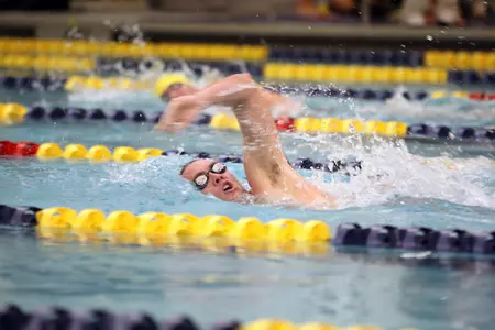 Freshman Duncan Galler put up the ninth-best GW program time in the 1650-yard freestyle Saturday with the time of 16:36.37.
