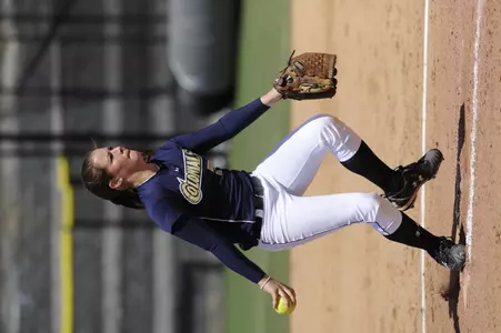Sophomore Heidi Penna pitched 10.1 innings for the Colonials in two games against UMBC on Thursday.