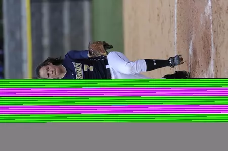 Sophomore Heidi Penna pitched 10 innings for the Colonials in two games against Michigan State on Saturday.