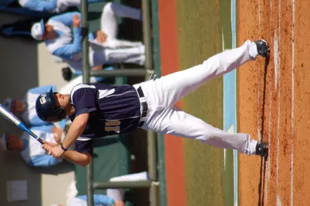 Senior Jon Chirumbolo went 4-4 with a walk in the 10-9 to George Mason (Photo Courtesy of John Cantrell)