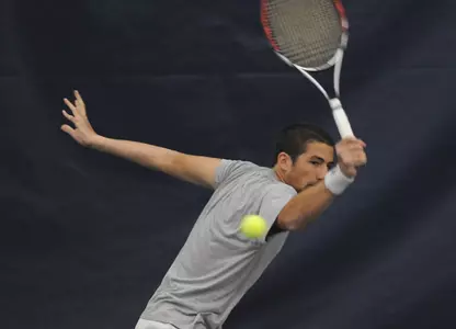 Sophomore Ugur Atalay was victorious at No. 1 singles for the Colonials in their 4-1 first round win over Richmond on Friday.