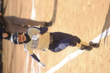 Lauren Wilson drew a first inning walk against the Hoyas, but was left straned at third.