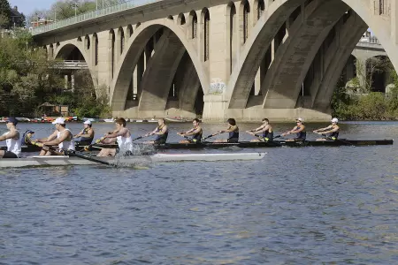 George Washington won its Varsity Eight race against Georgetown and Rutgers.