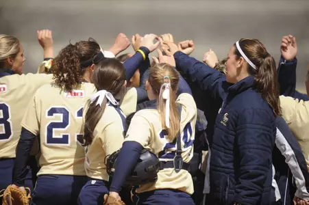 Freshman Sandi Moynihan hit her second home run of the season to tie game two against Mount St. Mary's.