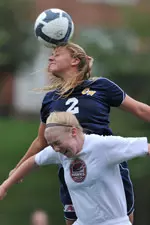 Junior Sierra Smidinger and the Colonials get set to take on ODU today in preseason play.