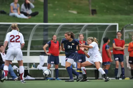 Sophomore Adriana Moya scored her first goal of the season Friday against Drexel at the Blue Hen Classic.