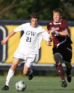 Sophomore Mattia Melillo led GW with two shots on goal in Friday's 4-0 loss to Coastal Carolina.