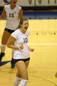 Katie Zulandt (pictured) and Katie Crosby were named to the All-Tournament Team at Virginia.