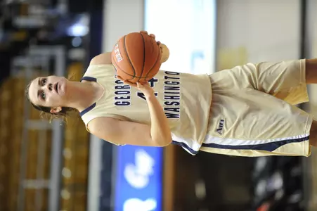 Junior Sara Mostafa, who has averaged nearly 15 points over the last four games, and GW host St. Bonaventure at 5:00 pm as part of Saturday's basketball doubleheader at Charles E. Smith Center.