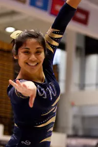 Senior Leslie Delima - EAGL Gymnast of the Week