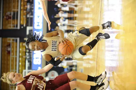 Junior Danni Jackson led all players with 14 points on 5-of-11 shooting in GW's 55-48 loss to Virginia Tech on Saturday.