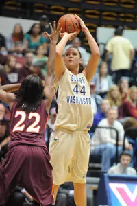 Senior Sara Mostafa enters this weekend ranked third in the Atlantic 10 in scoring average at 14.3 points per game.