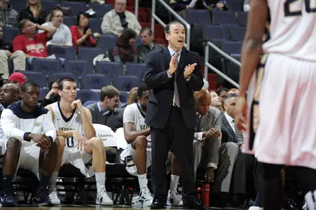 Coaches in their first seasons at their respective schools will square off as GW's Mike Lonergan and Bradley's Geno Ford lead their teams at Charles E. Smith Center on Thursday night.