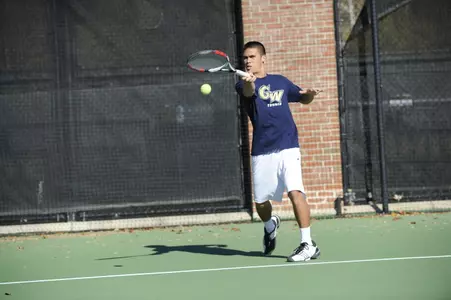Senior Erik Hannah won at No. 6 sinlges against Columbia on Sunday.