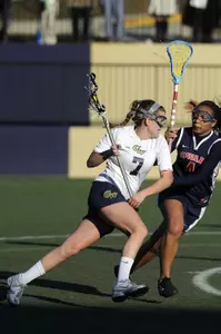 Sophomore Nicole Lacey led GW with four goals and five draws Saturday, but it wasn't enough in a 14-9 loss to Drexel.