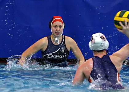 Senior Charlotte Schou earned her third career CWPA Defensive Player of the Week honor Tuesday after 18 saves and a 8.00 GAA in two games last week.