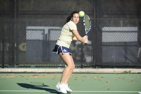 Captain Jennifer Hirsh won at No. five singles in three sets against Howard.