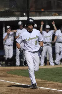 Senior Brendon Kelliher Hit A Two-Run Homerun In GW's Last Victory Over Virginia, 17-5 on March 26, 2008.