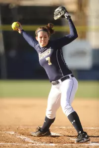 Junior pitcher Heidi Penna tossed a complete game in the 6-2 win, striking out six.