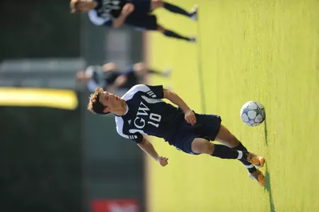 Junior Seth Rudolph totaled three points, including the game-winning goal in the 89th minute, in Saturday's 3-2 win over Bryant.