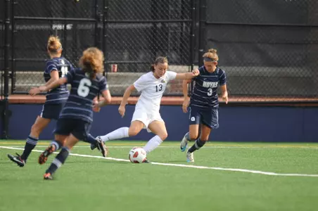 Junior forward Adriana Moya assisted the Colonials' goal against Iowa.