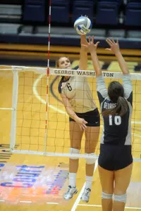 GW Volleyball concludes its non-conference schedule against Loyola (Md.) Wednesday evening in Baltimore, Md.