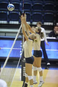 GW totaled 10 team blocks in its 3-0 victory over Loyola (Md.) Wednesday night.