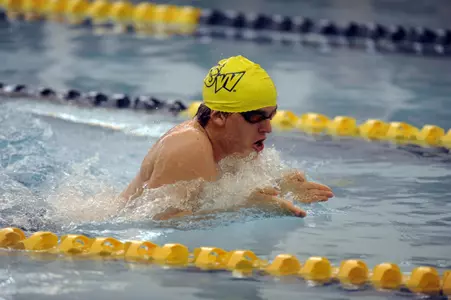 GW men's swimming defeated Georgetown, 141-113, Saturday afternoon in Charles E. Smith Center Pool.
