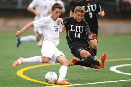 Senior Seth Rudolph and the GW Men's Soccer team host a pair of Atlantic 10 Conference matches at the GW Soccer Field at the Mount Vernon campus this weekend.