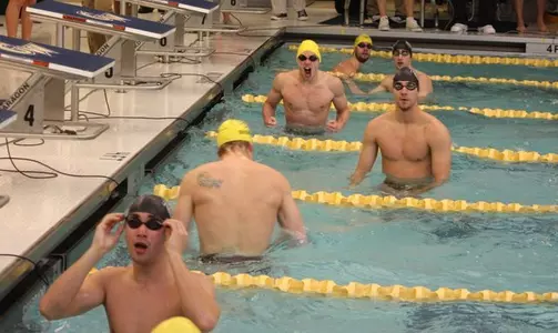 Senior Luke Quimby won the 50- and 100-yard freestyle events at Towson on Saturday.