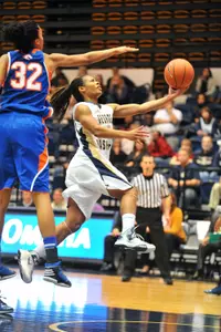 Sophomore Chakecia Miller led GW with seven points against Virginia Tech.