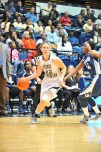 Megan Nipe led GW with 14 points and seven rebounds.