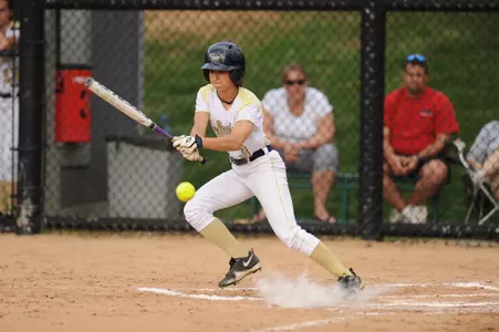 Senior Amanda Zakeri hit a RBI single bunt against Evansville on Sunday.