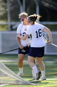 Senior Megan Seidman tallied five points with four goals and one assist against Duquesne.