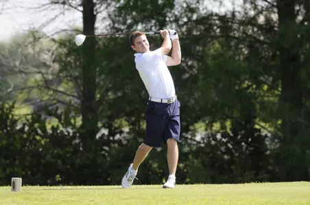 Senior Brandon Rukin sits in a tie for sixth place after Day 1 of the A-10 Golf Championship.