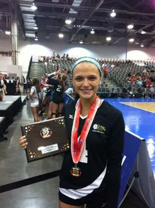 GW volleyball incoming freshman Maddy Doyle was named the Most Valuable Player after her club team, Michigan Elite Volleyball, won the 2012 USAV Girls' Junior National Championship.