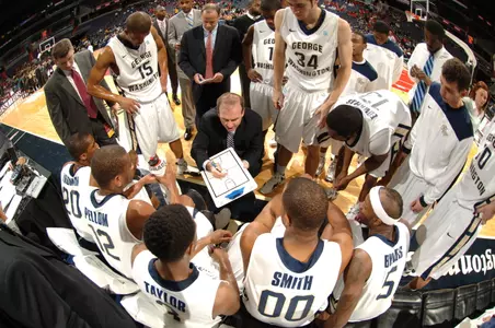 Coach Mike Lonergan and GW will play 11 of its 15 home games on the weekend during the 2012-13 season.