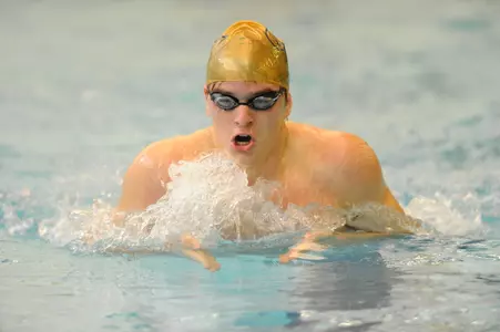 Sophomore Garrett Cottingham was one of three Colonials to win three events against Georgetown.