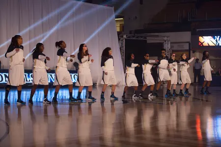 The GW women's basketball team showed off its best dance moves at Colonials Invasion.