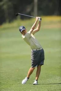 GW sophomore Michael Helton carries over a career-low 73 from his most recent round into the ECU Pirate Intercollegiate.