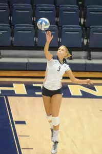 Senior Jamie Armstrong is one of a handful of GW players that hold statistical ranking within the Atlantic 10, ranking fourth with an average of 0.33 aces per set.