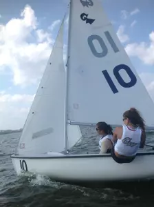 Maria Sinagra and Kaitlin Denney will look to lead GW sailing to a top-seven finish at the MAISA Women's Fall Championship to secure a spot in next month's Atlantic Coast Women's Championship.