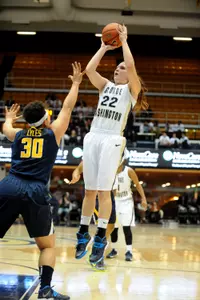 Megan Nipe is the first Colonial with 30 points in a game since 2004.