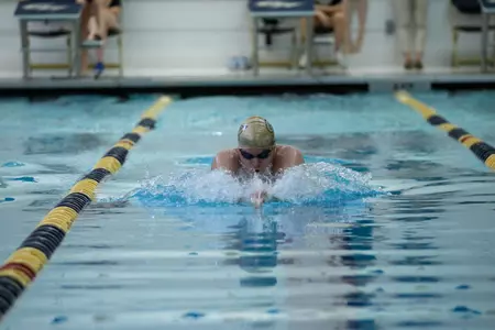 Junior Garrett Cottingham won the 200 breast on Saturday at the Patriot Invitational.