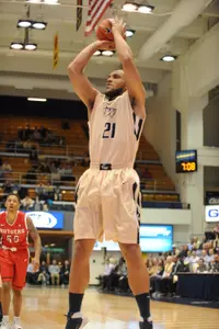 Sophomore Kevin Larsen and GW host UMBC on Saturday afternoon looking to improve to 10-1 this season. Larsen is second on the team in rebounding (5.8 rpg) and one of five players averaging more than nine points (9.6 ppg).