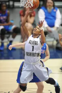 Chakecia Miller scored a season-high 17 points and added four steals against American.
