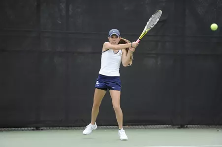 Senior Mimi Hamling and the women's tennis team host UMBC at the Montclair Country Club on Sunday.
