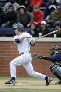Senior Matt Murakami had two hits in GW's 4-3 loss to Quinnipiac on Sunday.