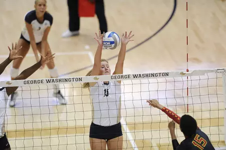 Junior Kelsey Newman was named to the GW Invitational All-Tournament Team after totaling 36 kills across three matches this weekend.